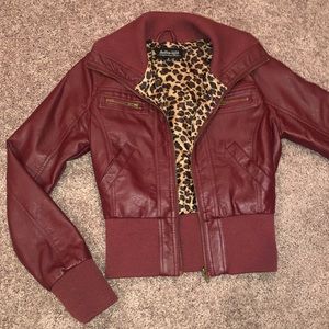 Burgundy Leather Jacket
